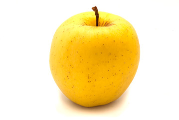 yellow apple isolated on white background
