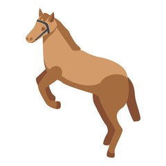 Horse icon. Isometric of horse vector icon for web design isolated on white background