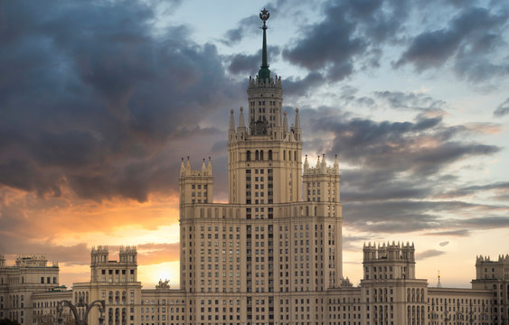one of the seven built "Stalinist skyscrapers" in Moscow.
