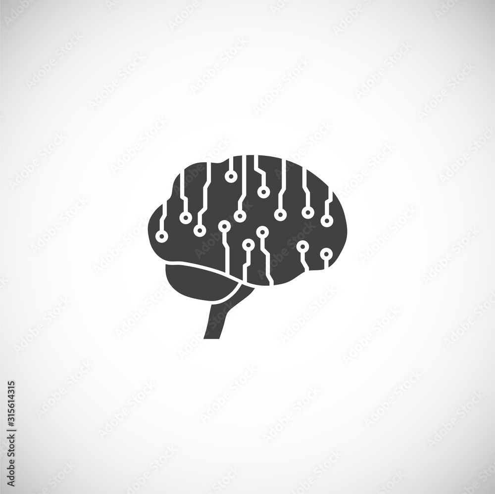 Poster ai related icon on background for graphic and web design. simple illustration. internet concept symb