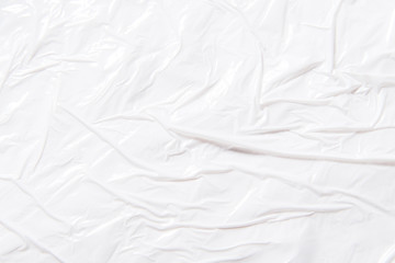 White plastic polythene textured backgrouns, copy space - obrazy, fototapety, plakaty