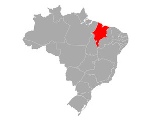 Karte von Maranhao in Brasilien