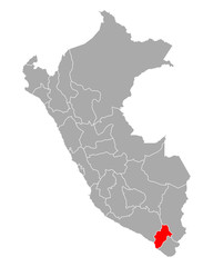 Karte von Moquegua in Peru