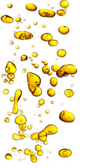 Yellow oil bubbles.