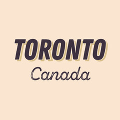 Toronto city calligraphy vector quote