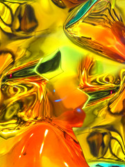 Holographic iridescent fluorescent surface Neon foil background