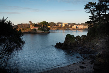 Naklejka premium View of the castle of Santa cruz, Oleiros, A coruña, Spain