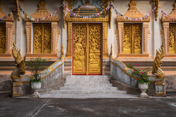 Buddist temple Vat Haysoke in Vientiane. Laos. Asia.