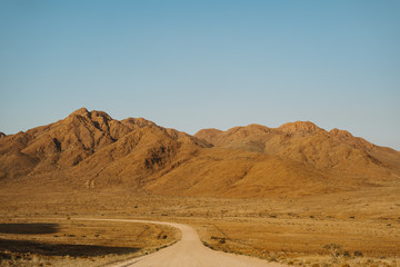 Dirt road in in Goageb Bethanien region, Namibia