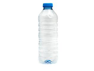 Plastikflasche isoliert auf weißen Hintergrund