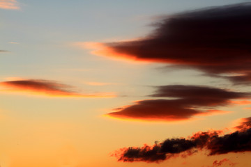 sunset in the mountains