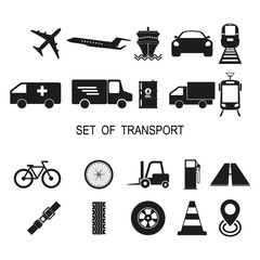 Set of transport. Simple vector illustration