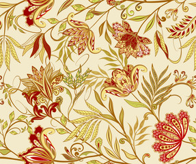 Seamless pattern in ethnic traditional style.