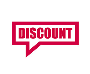 red vector banner discount
