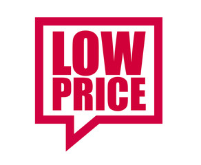 red vector banner low price