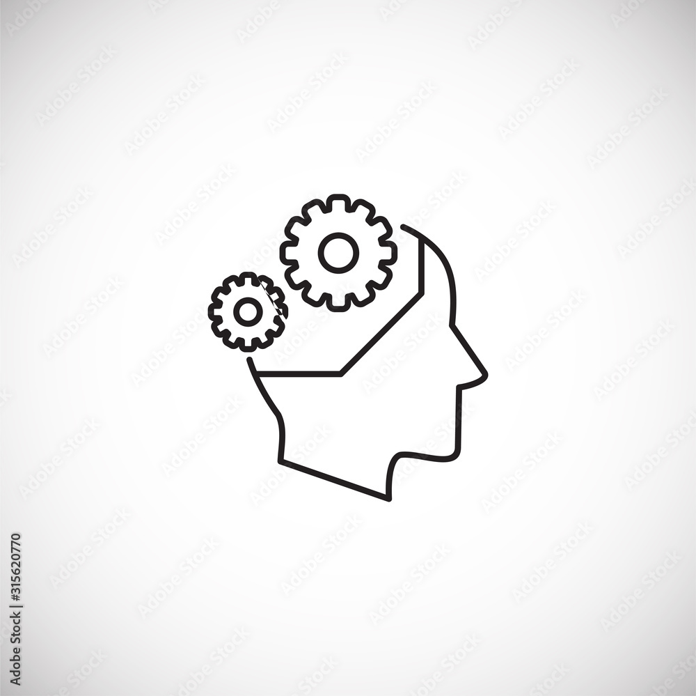 Poster ai related outline icon on background for graphic and web design. simple illustration. internet conc