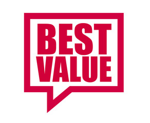 red vector banner best value