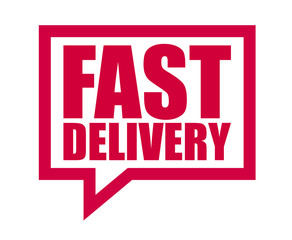 red vector banner fast delivery
