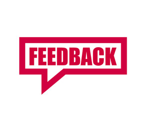 red vector banner feedback