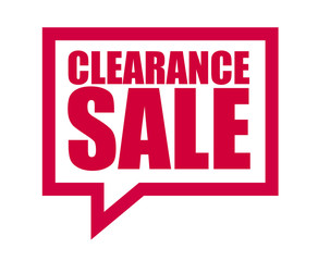 red vector banner clearance sale