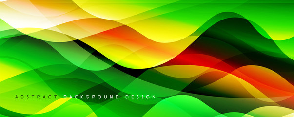 Trendy simple fluid color gradient abstract background with dynamic wave line effect. Vector Illustration For Wallpaper, Banner, Background, Card, Book Illustration, landing page