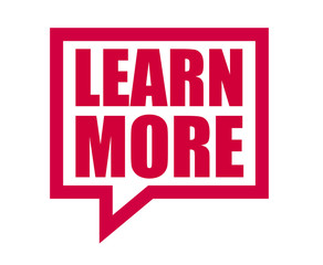 red vector banner learn more