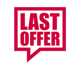 red vector banner last offer