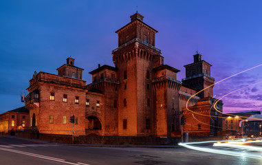 Ferrara Castello Estense  - obrazy, fototapety, plakaty