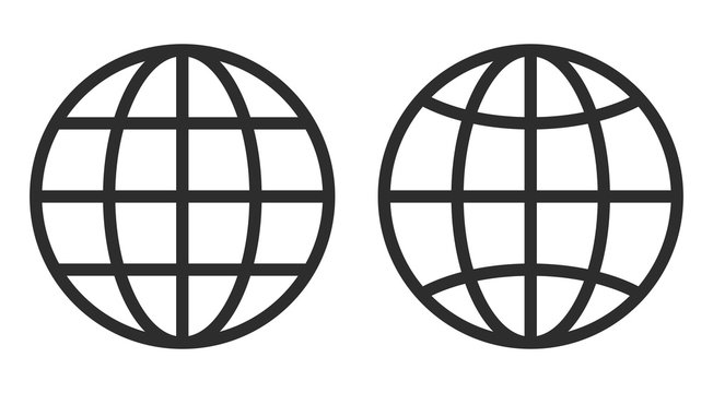 Line Globe Vector Icon