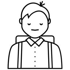 Tourist Backpacker Vector Icon Design Nomad Concept