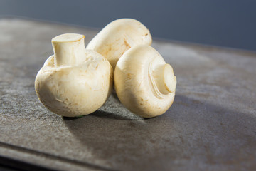 fresh forest rowing lie on a black cutting board