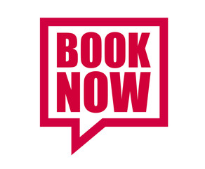 red vector banner book now