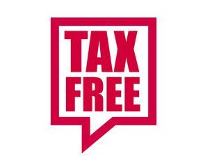 red vector banner tax free