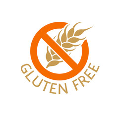 Gluten free food badge. Label for packaging design.