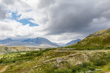 Fototapeta na wymiar Landscape Doralen valley in Rondane National Park, Innlandet, West Norway, Scandinavia, Europe