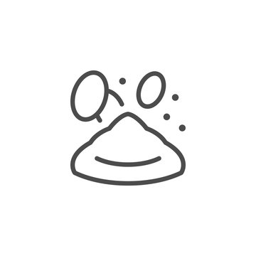 recommend clip art: Cacao powder line outline icon