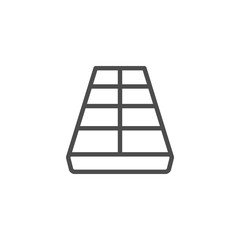 Chocolate bar line outline icon