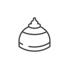 Topping cream line outline icon