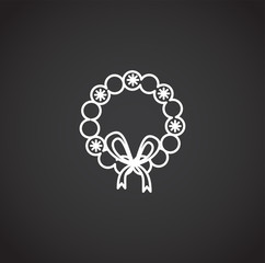 Winter related icon on background for graphic and web design. Simple illustration. Internet concept symbol for website button or mobile app