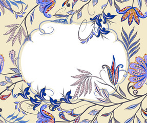 Background in ethnic traditional style.