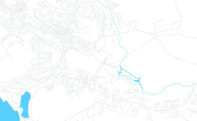 Petropavlovsk-Kamchatsky, Russia bright vector map