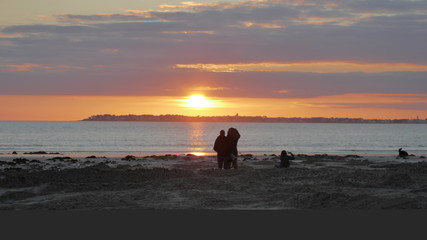 Coucher de soleil romantique