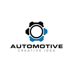 Gear Automotive Logo Design Template