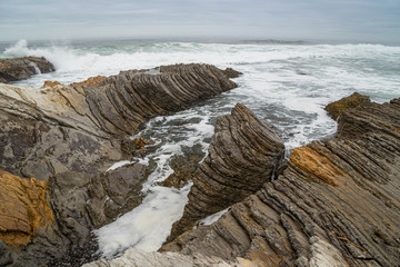 Crashing waves at Montana de Oro, California