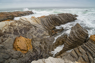 Crashing waves at Montana de Oro, California
