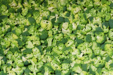 Many close up broccoli for background