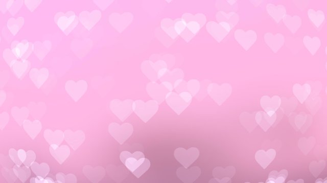Abstract bokeh in the shape of a heart on a colored background