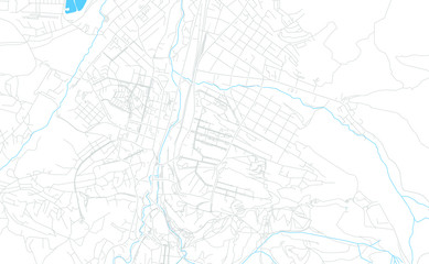 Fototapeta na wymiar Kislovodsk, Russia bright vector map
