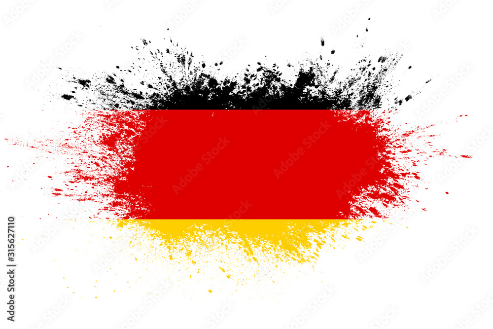 Poster flag of germany with texture. template for design