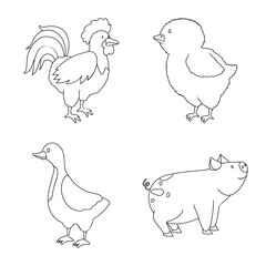 Isolated object of homemade and countryside icon. Set of homemade and agriculture vector icon for stock.